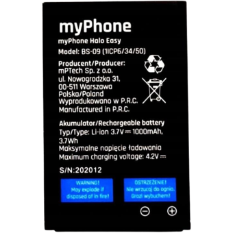 Batéria myPhone BS-09 na myPhone Halo Easy, 1000 mAh