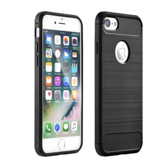 Pevné silikónové puzdro Forcell Carbon pre Apple iPhone 7 8 čierne 