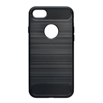 Pevné silikónové puzdro Forcell Carbon pre Apple iPhone 7 8 čierne 
