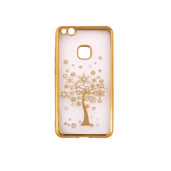 Silikónové puzdro Beeyo Diamond Tree pre Apple iPhone X zlaté