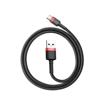 Kábel USB typ-C Baseus Cafule 0,5 m červeno čierny