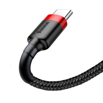 Kábel USB typ-C Baseus Cafule 1 m červeno čierny 