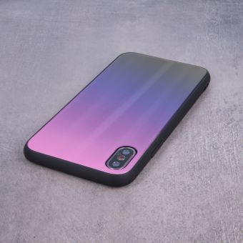 Plastové puzdro Aurora Glass pre Apple iPhone 7, 8 ružovo- čierne