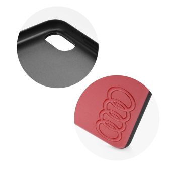 Kožené puzdro Audi pre Apple iPhone Xs Max červené
