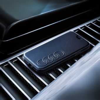 Kožené diárové puzdro Audi Folio pre Apple iPhone Xs Max čierne