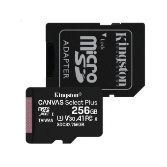 Pamäťová karta Kingston Canvas Select Plus Class 10 microSDXC 256 GB 100 MB/s/85 MB/s + adaptér
