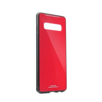 Plastové puzdro Forcell Glass pre Samsung Galaxy S20 Plus červené