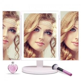 Kozmetické Make-Up zrkadlo iMirror 3D Fascinate trojpanelové s LED Line osvetlením biele