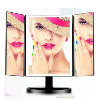 Kozmetické Make-Up zrkadlo iMirror 3D Fascinate trojpanelové s LED Line osvetlením čierne