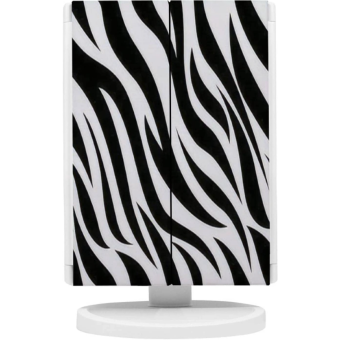 iQtech iMirror 3D Fascinate Zebra, kozmetické Make-Up zrkadlo, trojpanelové s LED Line osvetlením