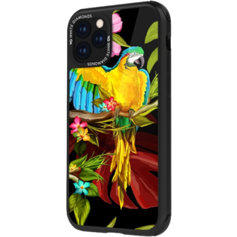 Odolné puzdro na Apple iPhone 11 Pro White Diamonds Tough Jungle papagáj
