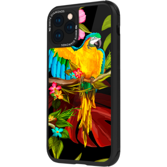 Odolné puzdro na Apple iPhone 11 White Diamonds Tough Jungle papagáj