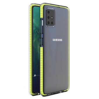 Silikónové puzdro Spring Clear TPU pre Samsung Galaxy A51 žlté
