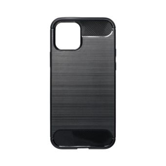 Silikónové puzdro na iPhone 12/iPhone 12 Pro Forcell Carbon čierne              