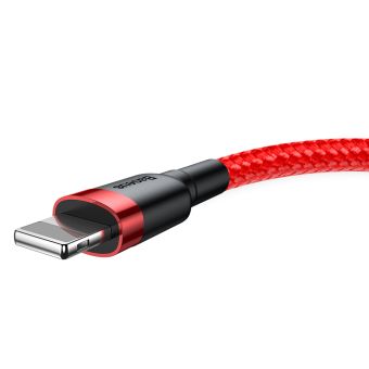 Kábel Baseus Cafule CALKLF-C09, USB na Lightning 1.5A, 2m, červený