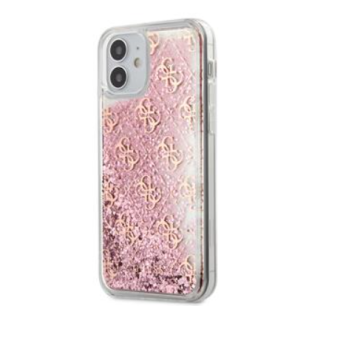 GUHCP12SLG4GSPG Guess 4G Liquid Glitter Zadní Kryt pro iPhone 12 mini 5.4 Pink 