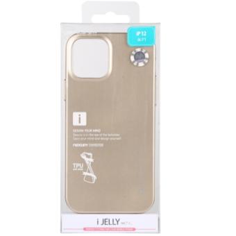 Silikónové puzdro na Apple iPhone 12 mini Mercury i-Jelly zlaté