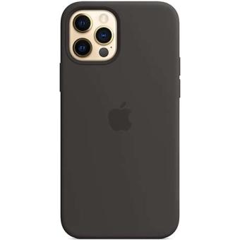 Silikónové puzdro Apple na Apple iPhone 12/12 Pro MHL73ZM/A Silicone Case with MagSafe Black