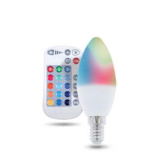 Smart žiarovka Forever LED Bulb E14 C37 RGB + White 5W + RC
