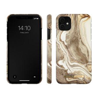 Plastové puzdro na Apple iPhone 11/XR iDeal of Sweden Golden Sand Marble