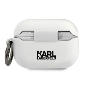 Silikónové puzdro Karl Lagerfeld na Apple AirPods Pro KLACAPSILCHWH Choupette Head biele