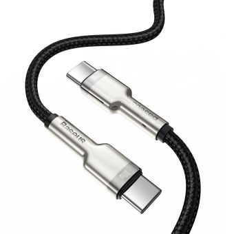 Dátový kábel Baseus Cafule Metal USB-C - USB-C 100W 1,0 m čierny