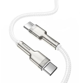Dátový kábel Baseus Cafule Metal USB-C - USB-C 100W 2,0 m biely