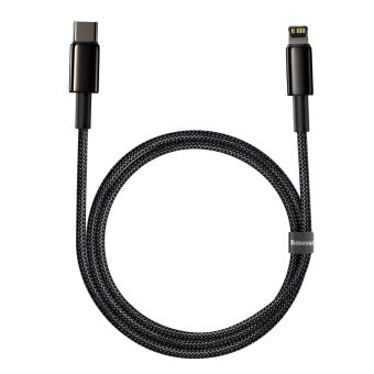 Dátový kábel Baseus Tungsten PD USB-C - Lightning 1,0 m 20W čierny