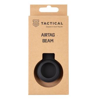 Silikónové puzdro na Apple AirTag Tactical Beam s karabínou čierne