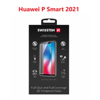 Tvrdené sklo na Huawei P Smart 2021 Swissten ULTRA DURABLE 3D celotvárové čierne