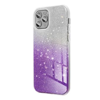 Silikónové puzdro na Samsung Galaxy A22 5G Forcell SHINING strieborno-fialové