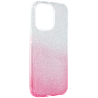 Silikónové puzdro na Apple iPhone 13 Pro Forcell Shining strieborno ružové