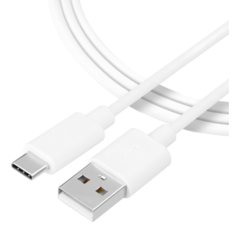Kábel Tactical Smooth Thread USB-A/USB-C 1 m biely