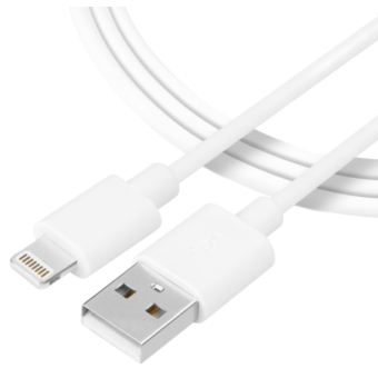 Kábel Tactical Smooth Thread USB-A/Lightning 0.3 m biely