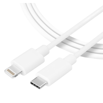 Kábel Tactical Smooth Thread USB-C/Lightning 0.3 m biely