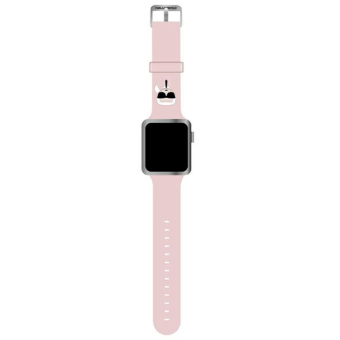 Náhradný remienok na Apple Watch 42/44mm KLAWLSLKP Karl Lagerfeld Karl Head ružový