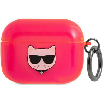 Silikónové puzdro Karl Lagerfeld na Apple AirPods Pro KLAPUCHFP Choupette ružové