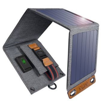 Solárna nabíjačka Solar Panel Choetech 14 W USB 2.4 A sivá