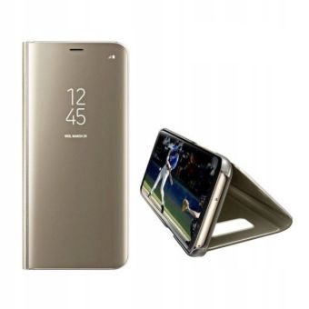 Diárové puzdro na Samsung Galaxy A03s A037 Clear View zlaté