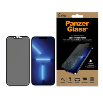 Tvrdené sklo na Apple iPhone 13 Pro Max/14 Plus PanzerGlass Case Friendly Privacy AB čierne
