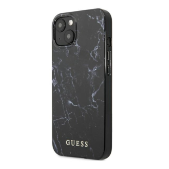 Plastové puzdro Guess na Apple iPhone 13 Pro Max GUHCP13XPCUMABK Marble čierne