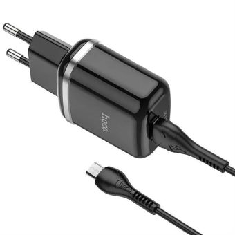 Rýchlonabíjačka HOCO N3 USB 3A QC3.0 + micro kábel čierna