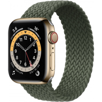Náhradný remienok na Apple Watch 42/44/45/49mm COTECi Nylon Braided Strap 134 mm Iverness Green
