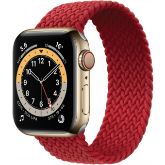 Náhradný remienok na Apple Watch 42/44/45/49mm COTECi Nylon Braided Strap 134 mm Red