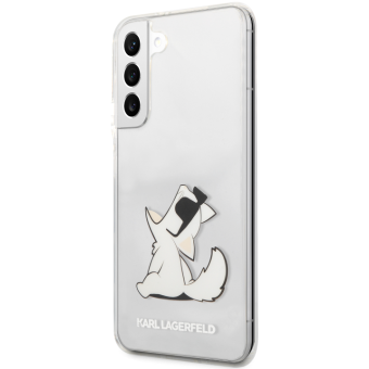 Plastové puzdro Karl Lagerfeld na Samsung Galaxy S22 Plus 5G KLHCS22MCFNRC Choupette Eat transparentné