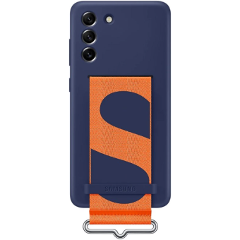 Silikónové puzdro Samsung na Samsung Galaxy S21 FE 5G G990 EF-GG990TNE Silicone Strap modré