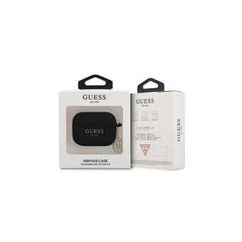 Silikónové puzdro Guess na Apple AirPods Pro GUAPLSC4EK 4G Charm čierne
