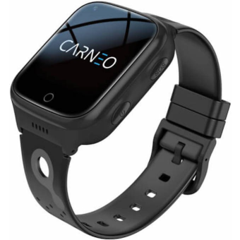 Detské Smart hodinky CARNEO GuardKid+ 4G Platinum čierne