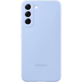 Silikónové puzdro Samsung na Samsung Galaxy S22+ 5G S906 EF-PS906TLE Silicone Cover modré