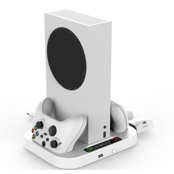 Nabíjací stojan s chladením iPega XBS012 na Xbox Series S + 2ks batéria na Xbox ovládač biely